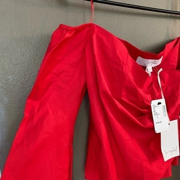 BNWT Scripted Cropped Blouse- Xsmall - Picture 6 of 7